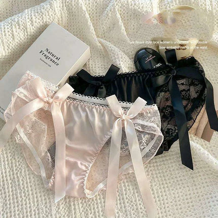 Elegant Japanese-Inspired Lace Mesh Briefs for Young Women - Très Elite