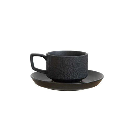 Elegant Japanese-Inspired Stone Grain Ceramic Coffee Mug for Home and Office Use - Très Elite