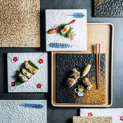 Elegant Japanese Square Platter for Stunning Culinary Presentations - Très Elite
