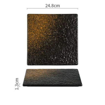 Elegant Japanese Square Platter for Stunning Culinary Presentations..