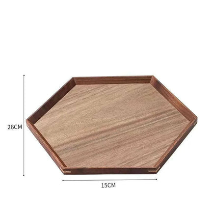 Elegant Japanese Walnut Round Serving Platter for Upscale Events..