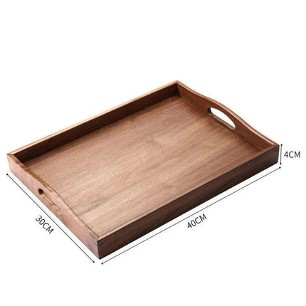Elegant Japanese Walnut Round Serving Platter for Upscale Events..