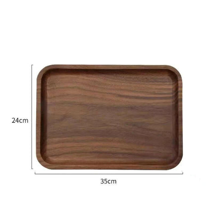Elegant Japanese Walnut Round Serving Platter for Upscale Events..