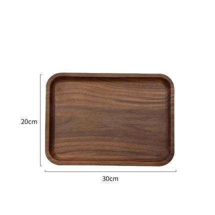 Elegant Japanese Walnut Round Serving Platter for Upscale Events..