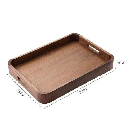 Elegant Japanese Walnut Round Serving Platter for Upscale Events..