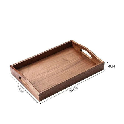 Elegant Japanese Walnut Round Serving Platter for Upscale Events..