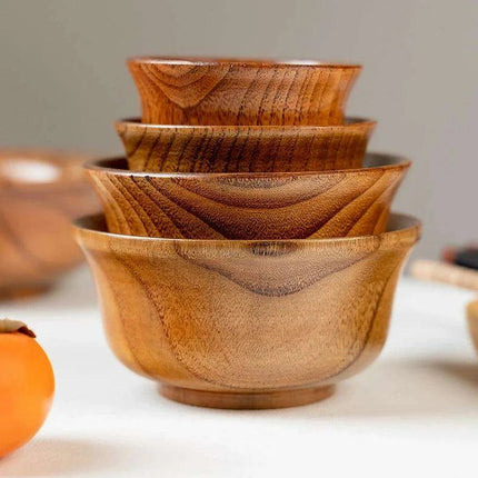 Elegant Japanese Wooden Bowls: Elevate Your Dining Experience with Nature's Beauty - Très Elite