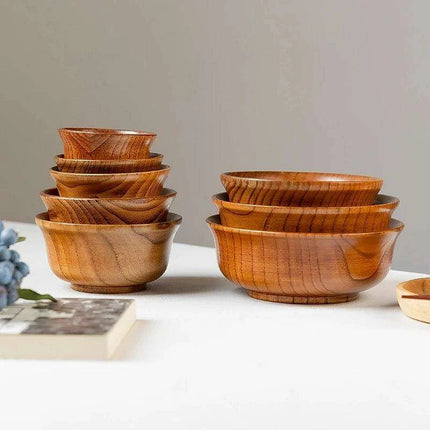Elegant Japanese Wooden Bowls: Elevate Your Dining Experience with Nature's Beauty - Très Elite