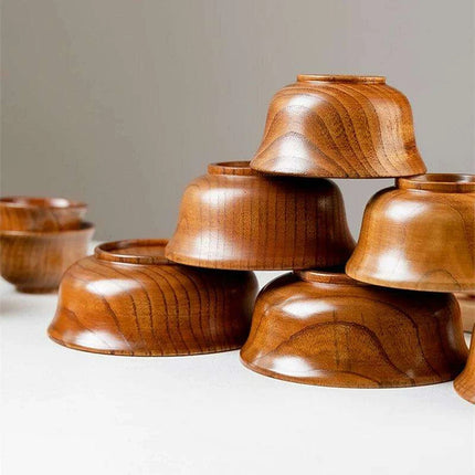 Elegant Japanese Wooden Bowls: Elevate Your Dining Experience with Nature's Beauty - Très Elite