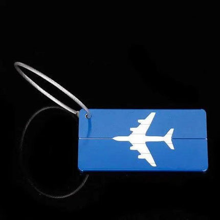 Elegant Jetsetter's Metallic Luggage Identifier.