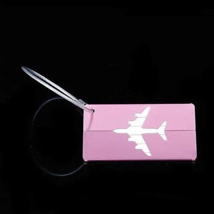 Elegant Jetsetter's Metallic Luggage Identifier.
