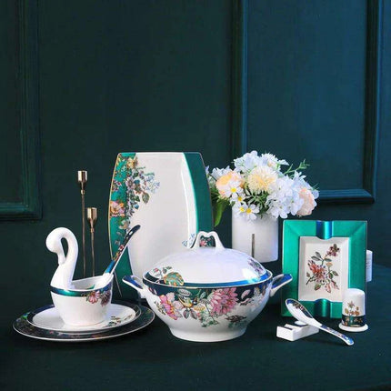 Elegant Jingdezhen Bone China Dining Set - Très Elite