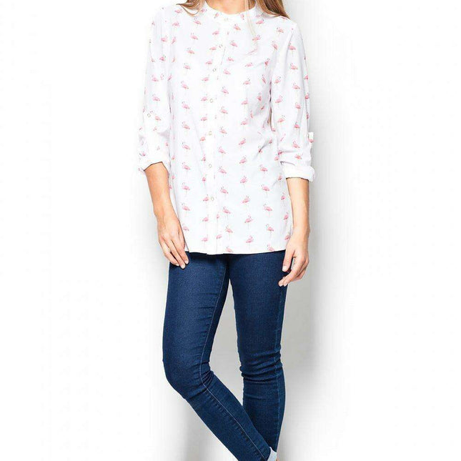 Elegant Katrus Patterned Blouse - Effortless Sophistication
