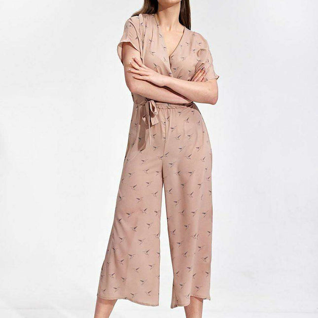 Elegant Kimono Sleeve Jumpsuit with Stylish Waist Detail