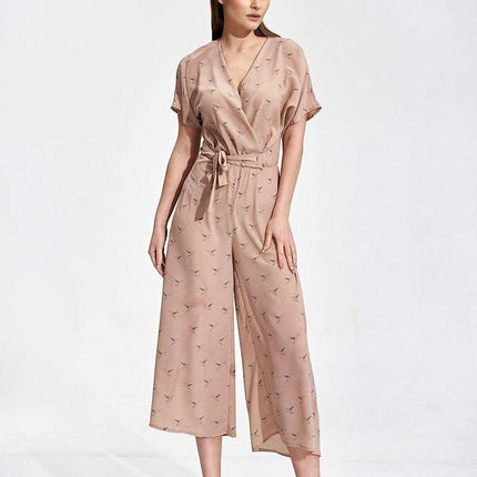 Elegant Kimono Sleeve Jumpsuit with Stylish Waist Detail