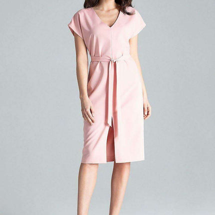 Elegant Kimono Sleeve Midi Dress with Belt for Timeless Style - Très Elite