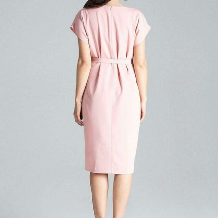 Elegant Kimono Sleeve Midi Dress with Belt for Timeless Style - Très Elite