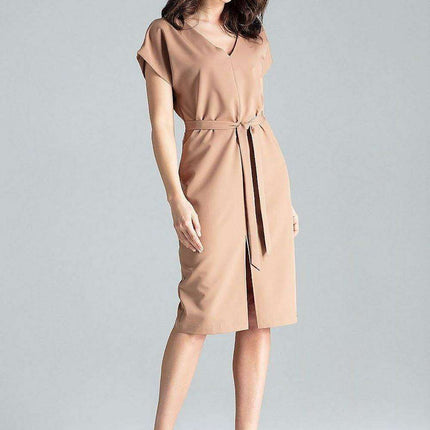 Elegant Kimono Sleeve Midi Dress with Belt for Timeless Style - Très Elite