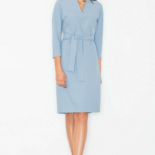 Elegant Kimono Sleeve Midi Dress with Stylish Waist Belt