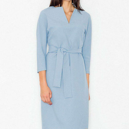 Elegant Kimono Sleeve Midi Dress with Stylish Waist Belt - Très Elite