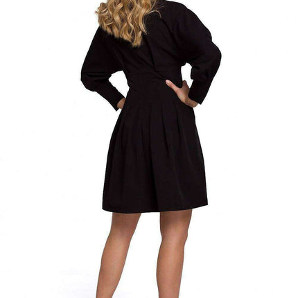 Elegant Kimono Sleeve Pleated Day Dress - Très Elite
