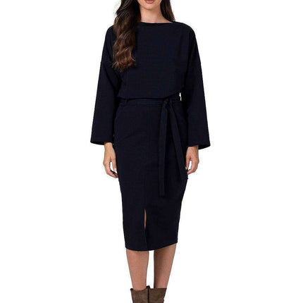 Elegant Kimono Style Midi Dress