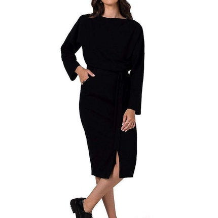 Elegant Kimono Style Midi Dress - Très Elite