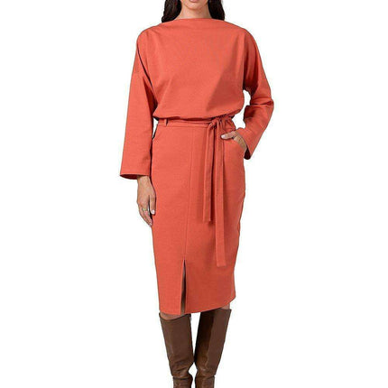 Elegant Kimono Style Midi Dress - Très Elite