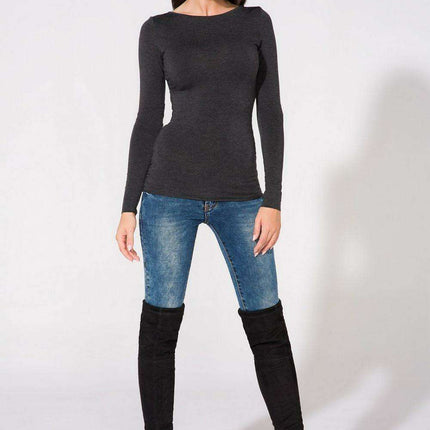 Elegant Knit Blouse with Unique Neckline - Available in All Sizes - Très Elite