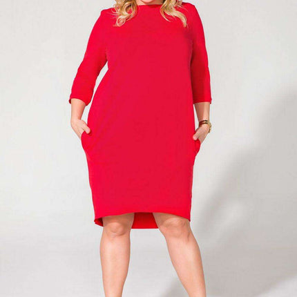 Elegant Knit Daydress with Convenient Hip Pockets - Tessita Collection - Très Elite