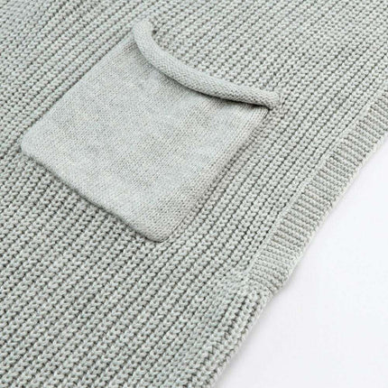 Elegant Knit V Neck Sweater and Flowing Trousers Ensemble - Très Elite