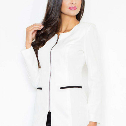 Elegant Knit Zip-Up Jacket for Fashion-Forward Women