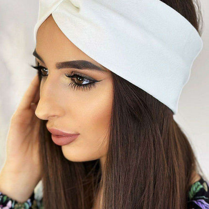 Elegant Knitted Cotton Headband With Stylish Knot For Winter - Très Elite