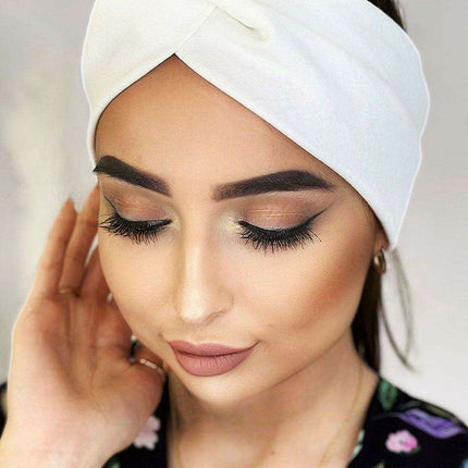 Elegant Knitted Cotton Headband With Stylish Knot For Winter