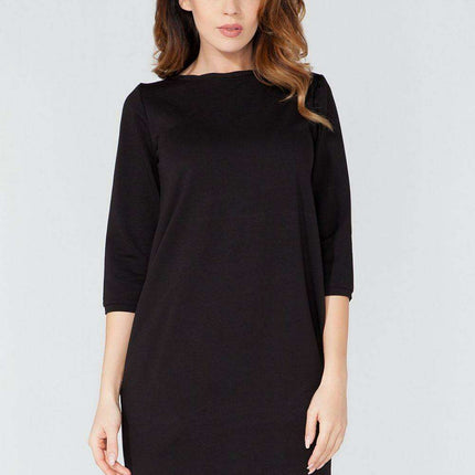 Elegant Knitted Tuba Cut Dress with Convenient Pockets - Stylish Daywear by Tessita 51747 - Très Elite