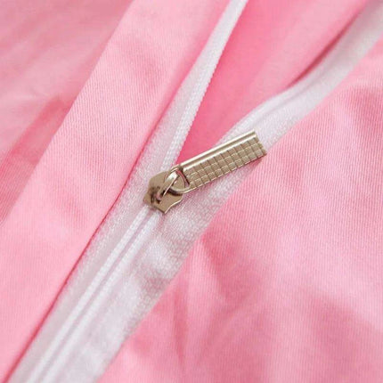 Elegant Korean Princess Pink Lace Bow Cotton Bedding Ensemble for a Stylish Sanctuary - Très Elite