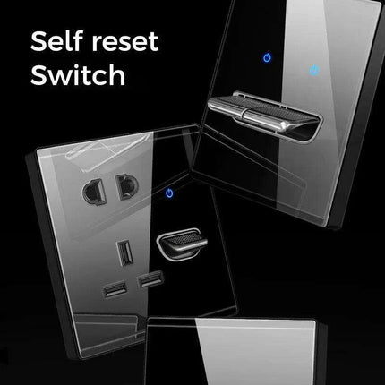 Elegant LED Crystal Glass Light Switch Panel - Versatile Multi-Gang Control System - Très Elite