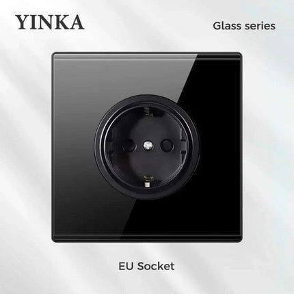 Elegant LED Crystal Glass Light Switch Panel - Versatile Multi-Gang Control System - Très Elite