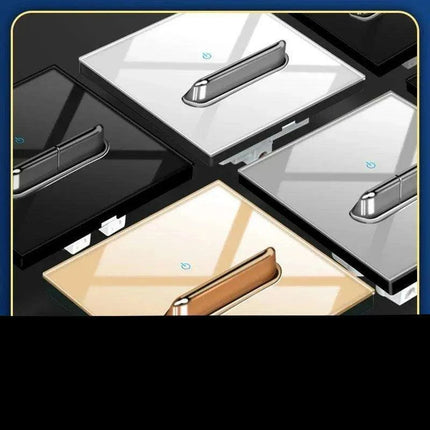Elegant LED Crystal Glass Light Switch Panel - Versatile Multi-Gang Control System - Très Elite