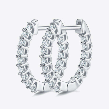 Elegant Lab-Diamond Sterling Silver Earrings with Premium Gift Presentation