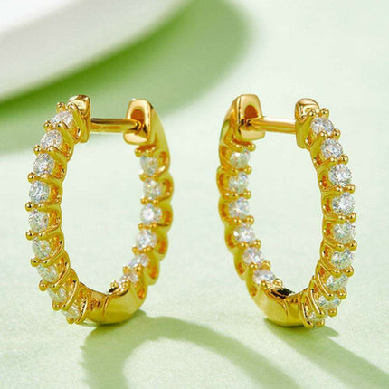 Elegant Lab-Diamond Sterling Silver Earrings with Premium Gift Presentation