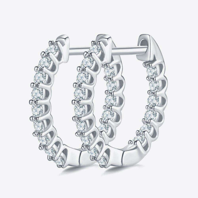 Elegant Lab-Diamond Sterling Silver Earrings with Premium Gift Presentation