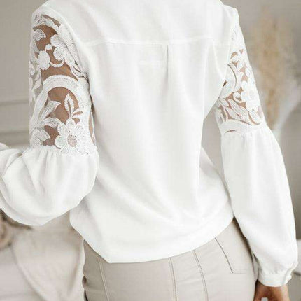 Elegant Lace-Accented Women's Blouse for Every Occasion - Très Elite