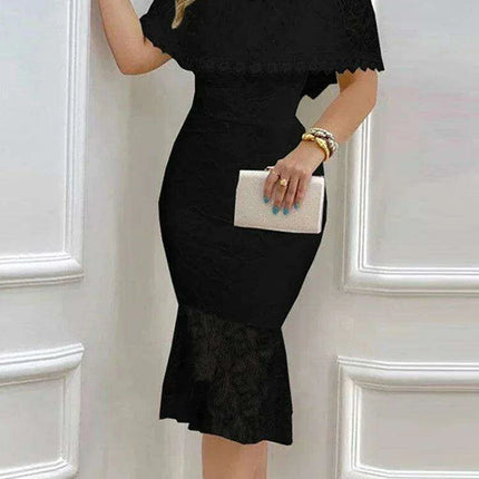 Elegant Lace Midi Dress for Summer Gatherings - Très Elite