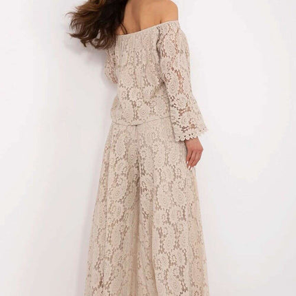 Elegant Lace Palazzo Trousers Model 211435 for Women - Très Elite