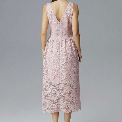 Elegant Lace Sleeveless Evening Dress - Très Elite