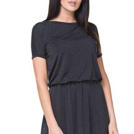 Elegant Lace-Trim Knit Daydress - Tessita Model 76265 - Très Elite
