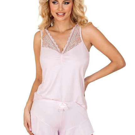 Elegant Lace-Trimmed Pajama Ensemble - Très Elite
