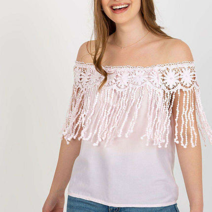 Elegant Lace-Trimmed Spanish Summer Top