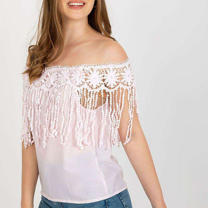 Elegant Lace-Trimmed Spanish Summer Top - Très Elite